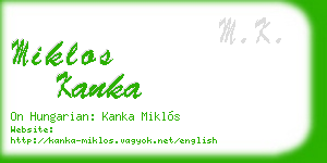 miklos kanka business card